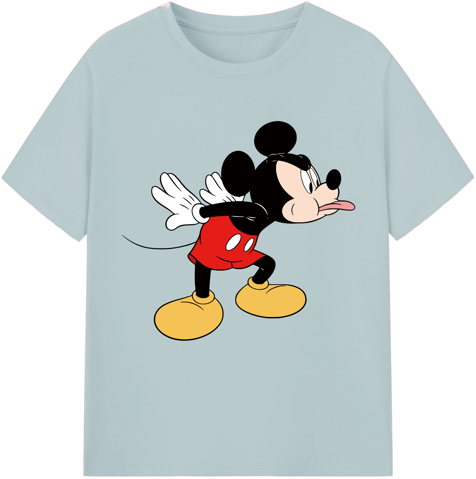 （画像用） ミッキーマウス Mickey Mouse 綿100％半袖Tシャツ（フロントプリント）